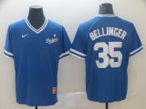 Los Angeles Dodgers #35 Bellinger Blue Throwback Men Jersey