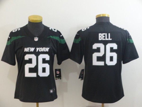 Women New York Jets #26 Bell Black Vapor Untouchable Limited Stitched Jersey