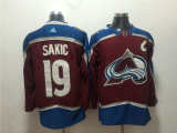 NHL Avalanche 19 Joe Sakic Red Adidas Men Jersey