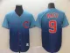 MLB Chicago Cubs #9 Baez Blue Fadeaway Mens Jersey