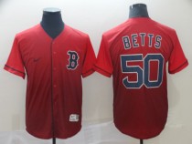 MLB Boston Red Sox #50 Mookie Betts Red Fadeaway Mens Jersey