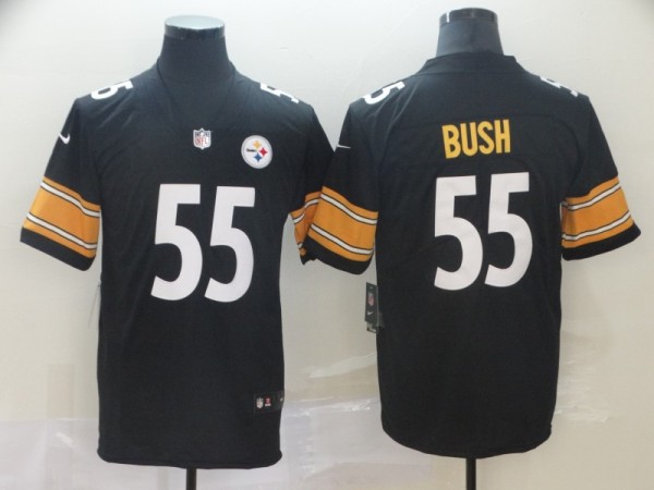 Pittsburgh Steelers #55 Bush Vapor Untouchable Player Limited Black Jersey