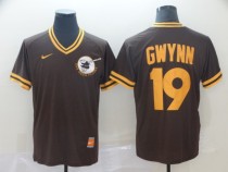 MLB San Diego Padres #19 Gwynn Brown Thowback Mens Jersey