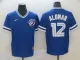 MLB Toronto Blue Jays #12 Alomar Blue Throwback Men Jersey