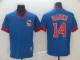 MLB Chicago Cubs #14 Banks Blue Thowback Mens Jersey