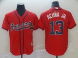 Atlanta Braves #13 Ronald Acuna MLB Mens Red Game Jersey