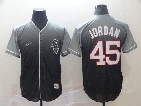 MLB Chicago White Sox #45 Jordan Grey Fadeaway Men Jersey