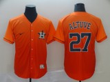 Men's Houston Astros #27 Jose Altuve Orange Fadeaway Stitched MLB Jersey