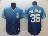 Los Angeles Dodgers #35 Bellinger Blue Fadeaway Men Jersey