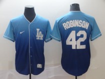 Los Angeles Dodgers #42 Robinson Blue Fadeaway Men Jersey