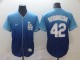 Los Angeles Dodgers #42 Robinson Blue Fadeaway Men Jersey