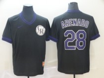 Men's Colorado Rockies #28 Nolan Arenado Black Thowback Mens Jersey