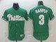MLB Phillies #3 Bryce Harper Green Flex Base Elite Men Jersey
