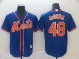 MLB New York Mets #48 Jacob deGrom Blue Game Men Jersey