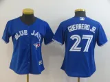 Women MLB Toronto Blue Jays #27 Guerrero Jr Blue Jersey