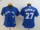 Women MLB Toronto Blue Jays #27 Guerrero Jr Blue Jersey