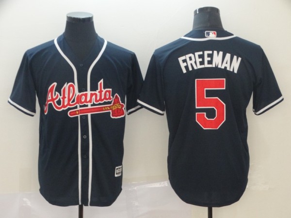 Atlanta Braves #5 Freeman MLB Men's Blue Game Jersey