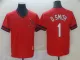 MLB Cardinals #1 O.Smith Red Throwback Men Jersey