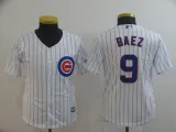 Youth MLB Chicago Cubs #9 Baez White Jersey