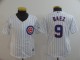Youth MLB Chicago Cubs #9 Baez White Jersey