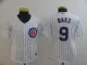 Youth MLB Chicago Cubs #9 Baez White Jersey