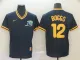 MLB Tampa Bays Rays #12 Boggs Navy Blue Throwback Mens Jersey