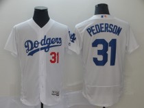 MLB Los Angeles Dodgers #31 Pederson White Elite Jersey
