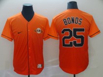 MLB San Francisco Giants #25 Barry Bonds Orange Fadeaway Jersey