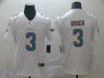 NFL Miami Dolphins #3 Rosen Aqua Vapor Untouchable White Limited Jersey