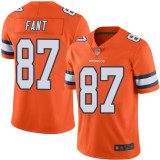 Nike Denver Broncos #87 Noah Fant Orange Color Rush Limited Jersey
