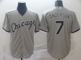 MLB Chicago White Sox #7 Anderson Grey Game Mens Jersey