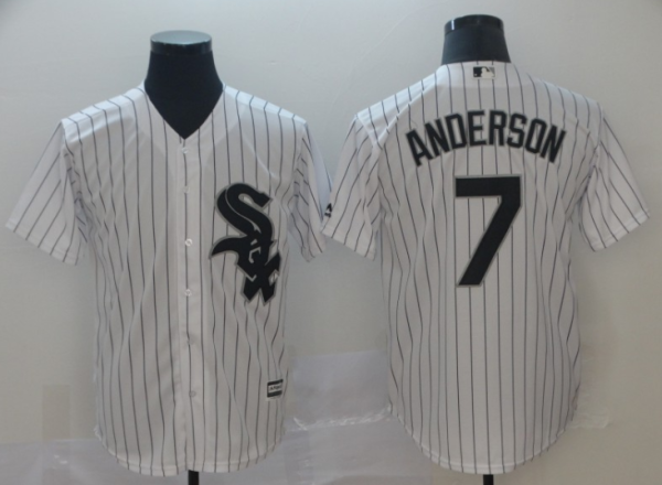 MLB Chicago White Sox #7 Anderson White Game Mens Jersey