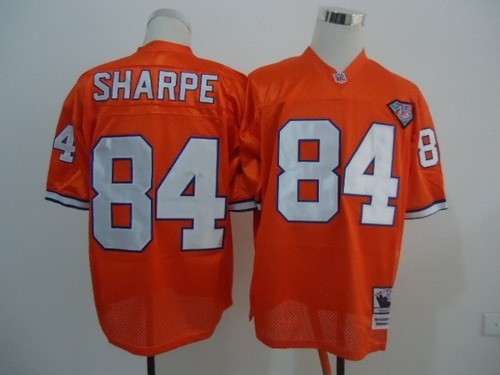 NFL Denver Broncos #84 Sharpe Orange 75th Throwback Jersey