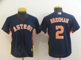 Women MLB Houston Astros #2 Bregman Blue Game Jersey