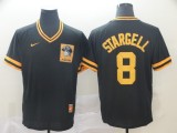 MLB Pittsburgh Pirates #8 Stargell Black Throwback Mens Jersey