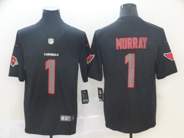 NFL Arizona Cardinals #1 Murray Fashion Impact Black Color Rush Limited Jersey