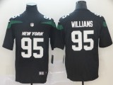 Men's New York Jets #95 Williams Black Vapor Untouchable Limited Stitched Jersey