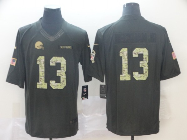 NFL Cleveland Browns #13 Odell Beckham Jr Salute to Service Limited Jersey