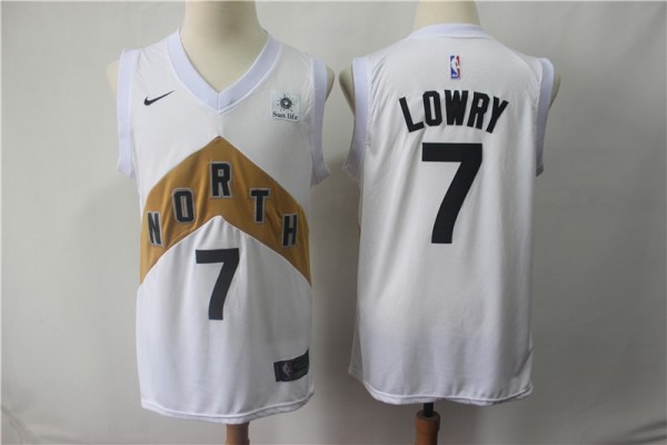 NBA Raptors 7 Kyle Lowry White 2018-19 City Edition Nike Men Jersey