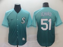 Men's MLB Seattle Mariners #51 Ichiro Green Fade Nike Jersey