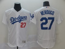 MLB Los Angeles Dodgers #27 Verdugo White Elite Jersey