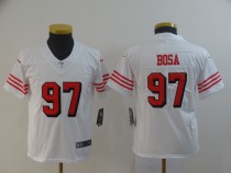 Youth Nike San Francisco 49ers #97 Bosa White Color Rush Limited Jersey