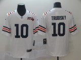 Men's Chicago Bears #10 Mitchell Trubisky White 2019 100th Season Limited Stitched Jersey