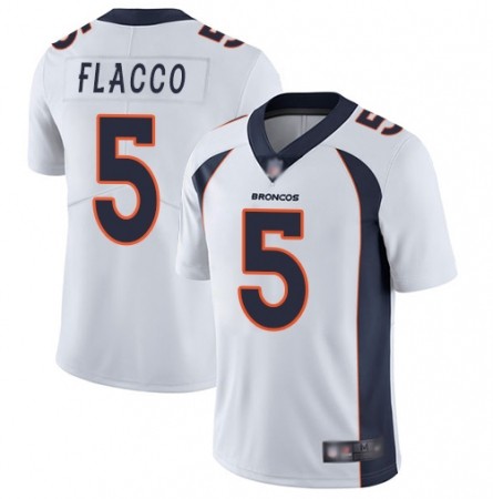 Youth Denver Broncos #5 Joe Flacco White Alternate Vapor Untouchable Limited Player NFL Jersey