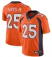 Youth Denver Broncos #25 Harris Orange Vapor Untouchable Limited Player NFL Jersey