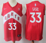 NBA Raptors #33 Marc Gasol Red Earned Edition Nike Men Jersey