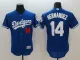 MLB Los Angeles Dodgers #14 Hernandez Blue Elite Jersey