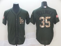 Los Angeles Dodgers #35 Bellinger Green Salute To Service Men Jersey