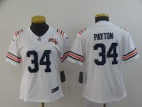 Women Chicago Bears #34 Walter Payton White 2019 100th Season Limited Stitched NFL Jersey