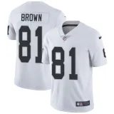 Nike Oakland Raiders #81 Brown White Vapor Untouchable Limited Jersey